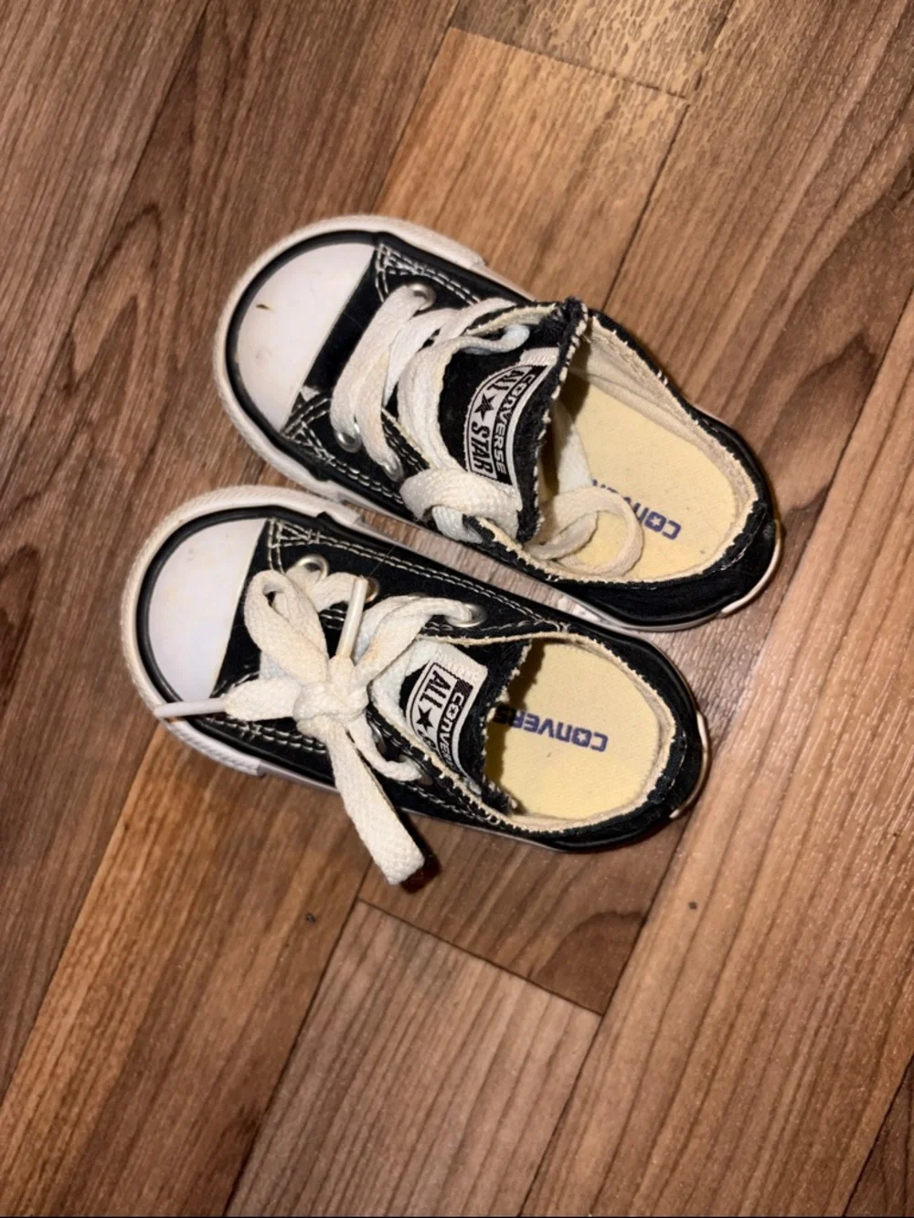 Baby Converse Black and White Low-Top Sneakers